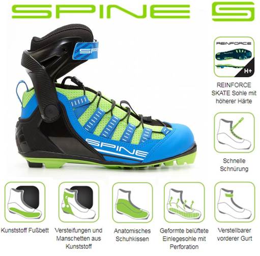 Spine Concept Skate Pro Langlaufschuhe NNN Prolink Skating Schuhe
